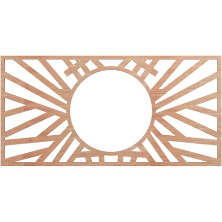 Ekena Millwork Hoover Wood Fretwork Pierced Ceiling Medallion, Cherry, 16"W x 8"H x 5 7/8"ID x 3/8"T CMWP16X08X0375HOCH